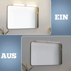 Nettlife Lampe de miroir de salle de bain LED 40 cm 6 W IP44 4 000 K* Miroir Lumineux