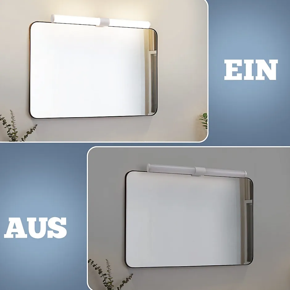 Nettlife Lampe de miroir de salle de bain LED 40 cm 6 W IP44 4 000 K* Miroir Lumineux