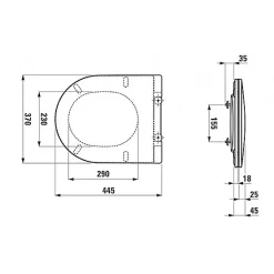 Laufen Pro, Abattant WC, amovible, blanc (H8989650000001)* Abattant Wc