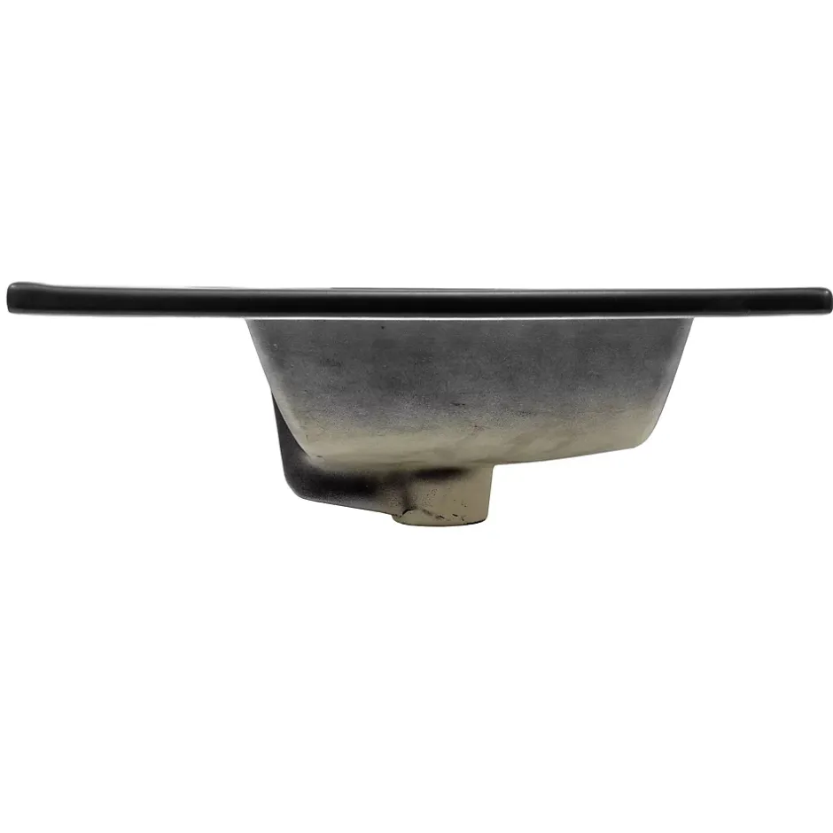 Luxebath Lavabo à encastrer noir mat céramique avec bouchon de vidange 615 x 470 x 175 mm* Vasque À Encastrer