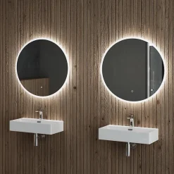 Nature Pro Lavabo à Poser Blanc Vasque Suspendu en Céramique Lave Mains Rectangulaire de Qualité pour Salle de Bain 51x36x13cm