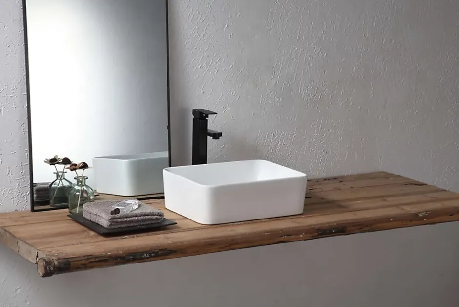 Poalgi Lavabo à poser RT4030 céramique 40,5x13x30 cm blanc* Vasque À Poser