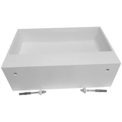 Bernstein Lavabo à suspendre 60x40x20cm en fonte minérale avec porte-serviettes intégré - TWG02* Lavabo