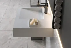 Bernstein Lavabo / vasque à suspendre 74x50x13cm en fonte minérale - PB2014* Lavabo