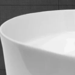 ECD Germany Lavabo +a poser ceramique vasque lave-mains salle de bain ovale blanc 605x380 mm* Vasque À Poser