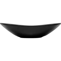 Luxebath Lavabo a poser en ceramique noir moderne avec garniture de vidage 630x360x155 mm