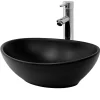 Ml-Design Lavabo a poser noir ceramique lave-mains salle de bain toilette 410x335x145 mm* Vasque À Poser