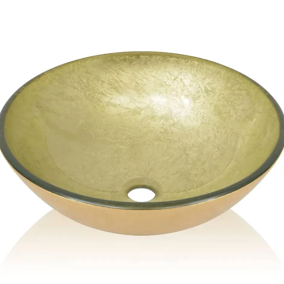 Helloshop26 Lavabo basque salle de bain diamètre verre transparent