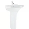 Sanindusa Lavabo 55cm mural céramique traditionnelle Aveiro Jade blanc