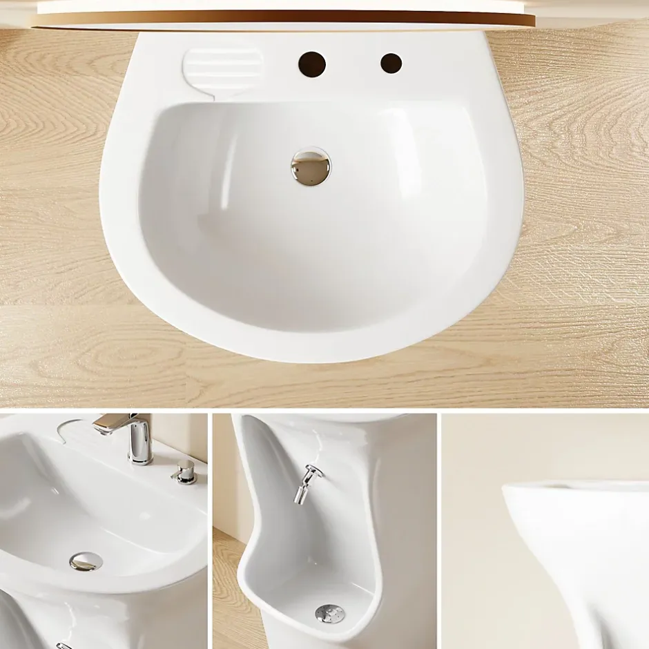 Dileci Lavabo d'ablutions Méca - Bassin Lavage des pieds Wudu Blanc -
