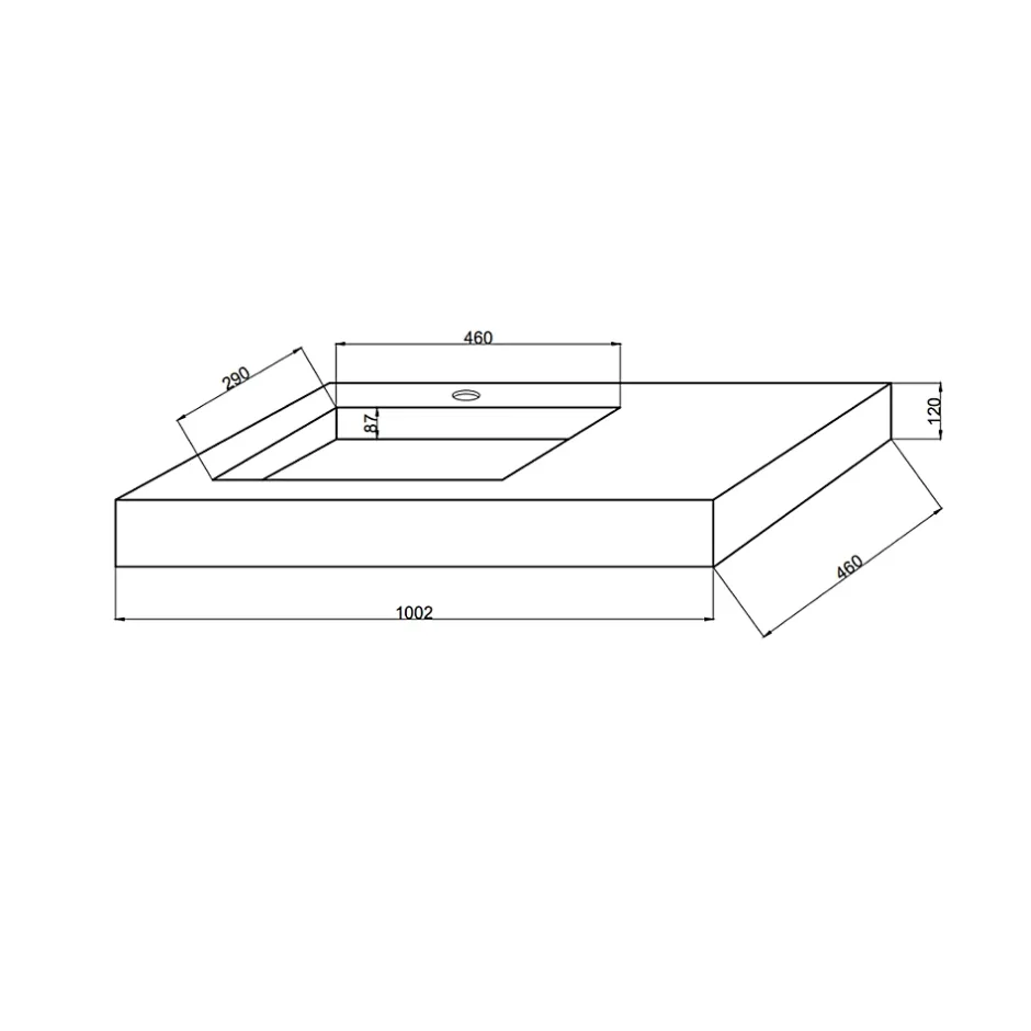 Kiamami Valentina Lavabo De Salle De Bain Hpl 100Cm Avec Vasque À Gauche Effet Bois Chêne Miel