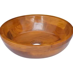 Helloshop26 Lavabo de salle d'eau vasque à bois