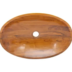 Helloshop26 Lavabo de salle d'eau vasque à bois* Lavabo