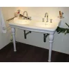 Sarreguemines Lavabo double vasques Louxor sur colonnettes