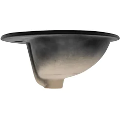 Luxebath Lavabo en ceramique noir mat vasque encastre pour salle de bain 570x485x195 mm