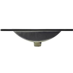 Luxebath Lavabo en ceramique noir mat vasque encastrer pour salle de bain 615x470x175 mm