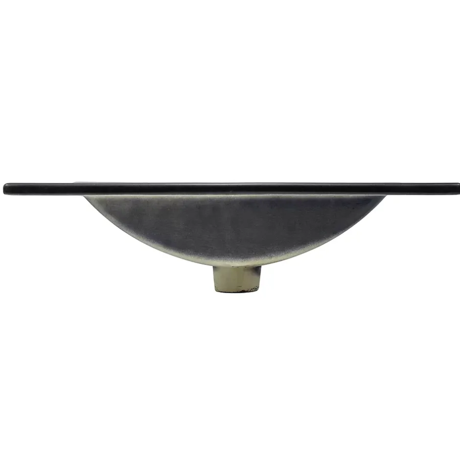 Luxebath Lavabo en ceramique noir mat vasque encastrer pour salle de bain 615x470x175 mm