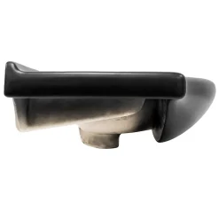 Luxebath Lavabo en ceramique noir mat vasque encastre pour salle de bain 870x505x225 mm