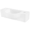 Ml-Design Lavabo en ceramique ovale blanc Evier avec trou pour robinet a droite 445x225 mm