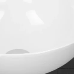 Ml-Design Lavabo en ceramique pour salle de bain lavabo a poser forme ronde 28x11,6 cm