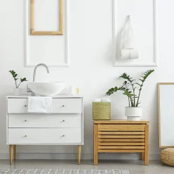 Ml-Design Lavabo en ceramique pour salle de bain lavabo a poser forme ronde 28x11,6 cm