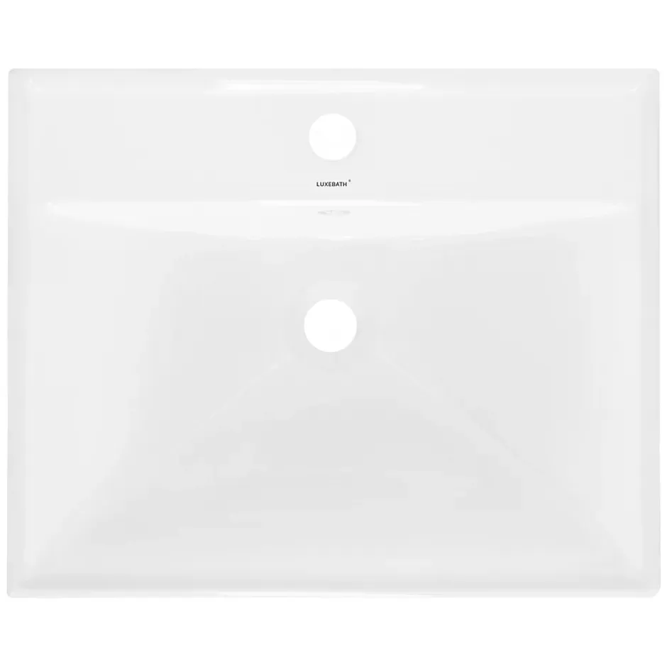Ml-Design Lavabo en céramique blanc avec garniture de vidage et trop-plein 510x415x155 mm