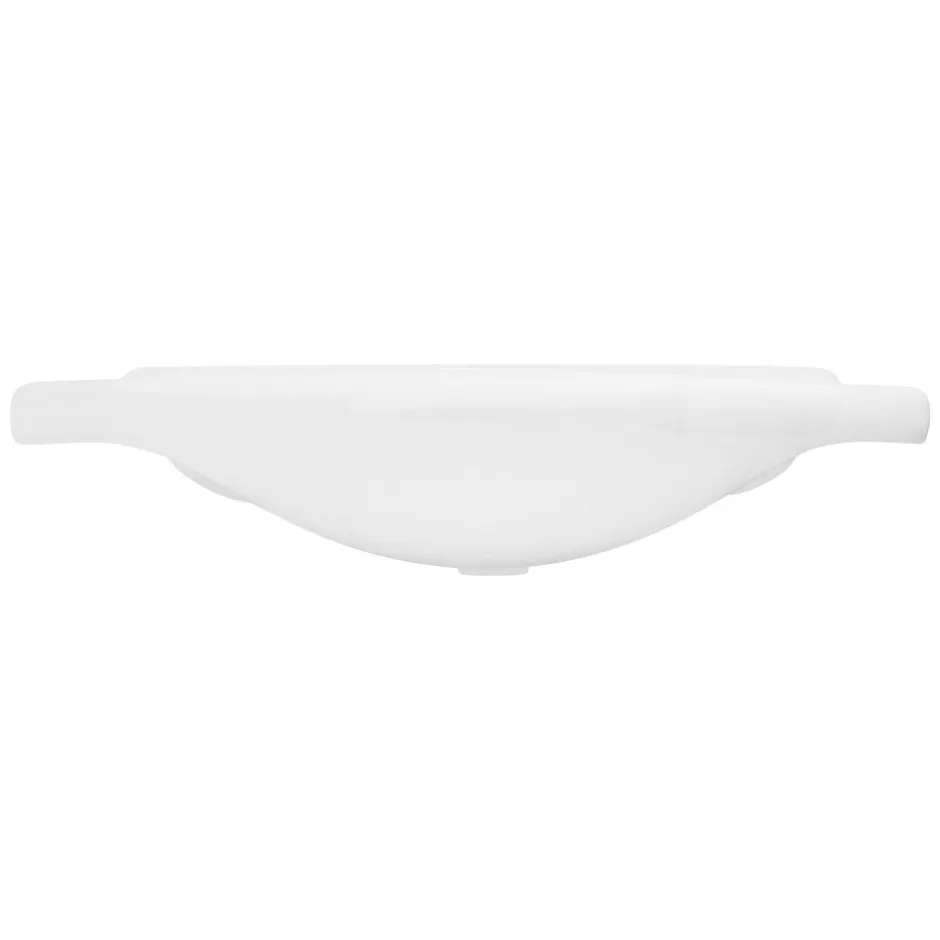 Luxebath Lavabo en céramique blanc avec garniture de vidage et trop-plein