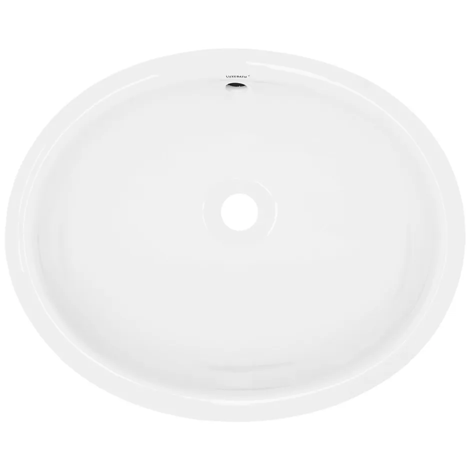 Ml-Design Lavabo en céramique blanc avec garniture de vidage et trop-plein