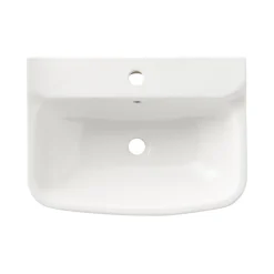 GoodHome Lavabo en céramique, blanc, l.55 cm Teesta* Lavabo