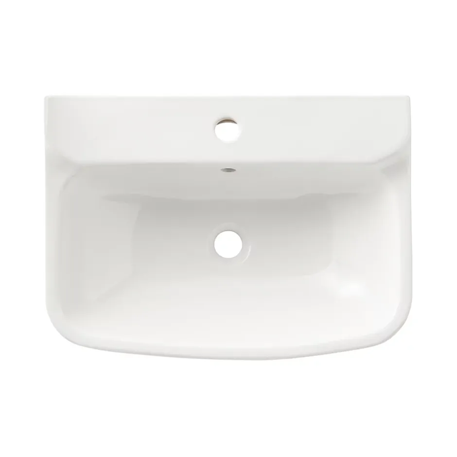 GoodHome Lavabo en céramique, blanc, l.55 cm Teesta* Lavabo