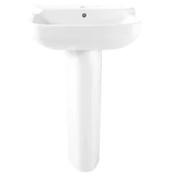 GoodHome Lavabo en céramique, blanc, l.55 cm Teesta* Lavabo