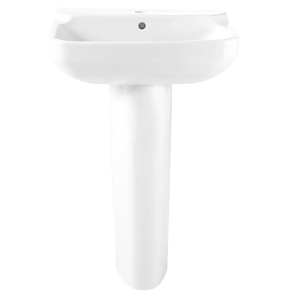 GoodHome Lavabo en céramique, blanc, l.55 cm Teesta* Lavabo