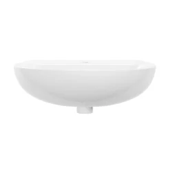 GoodHome Lavabo en céramique blanc brillant l.55,5 x H.19,1 x P.47,2 cm Tasi