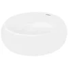 ECD Germany Lavabo en céramique blanc vasque èvier à poser design rond moderne 400 mm