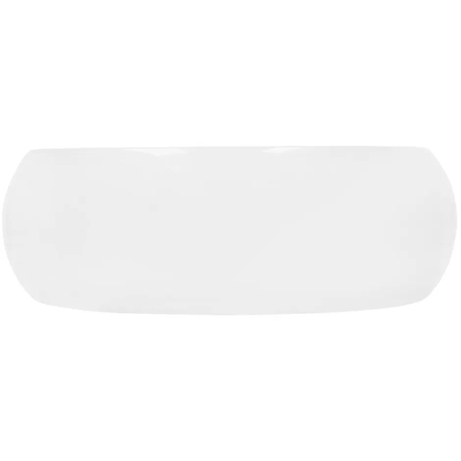 ECD Germany Lavabo en céramique blanc vasque èvier à poser design rond moderne 400 mm