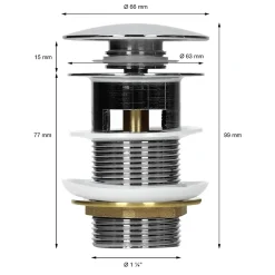 ECD Germany Lavabo en céramique blanc avec garniture de vidage lave-mains moderne 710x465 mm* Vasque À Encastrer