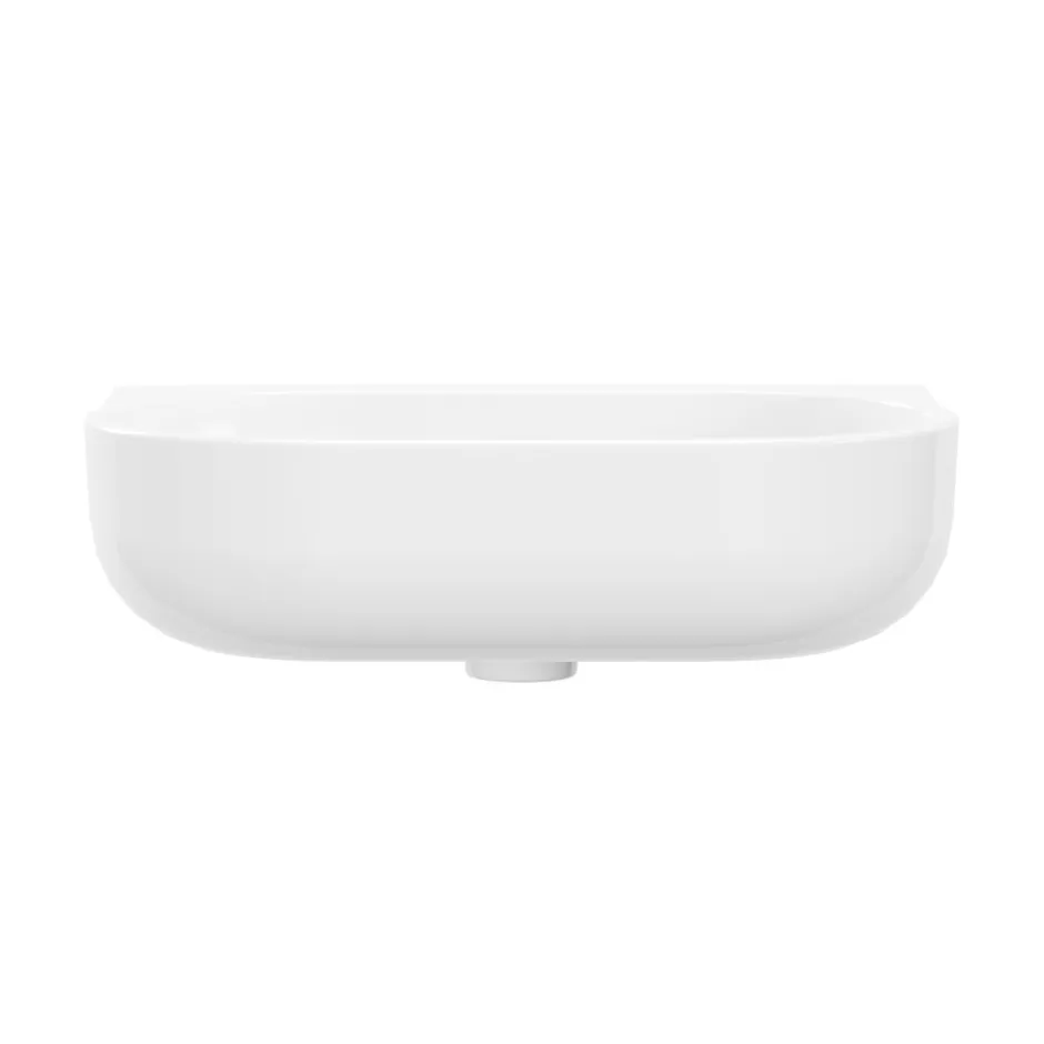 GoodHome Lavabo en céramique, blanc, l.55 cm Cavally