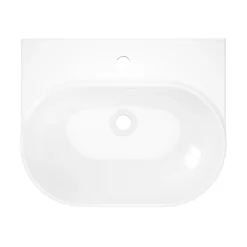 GoodHome Lavabo en céramique, blanc, l.55 cm Cavally