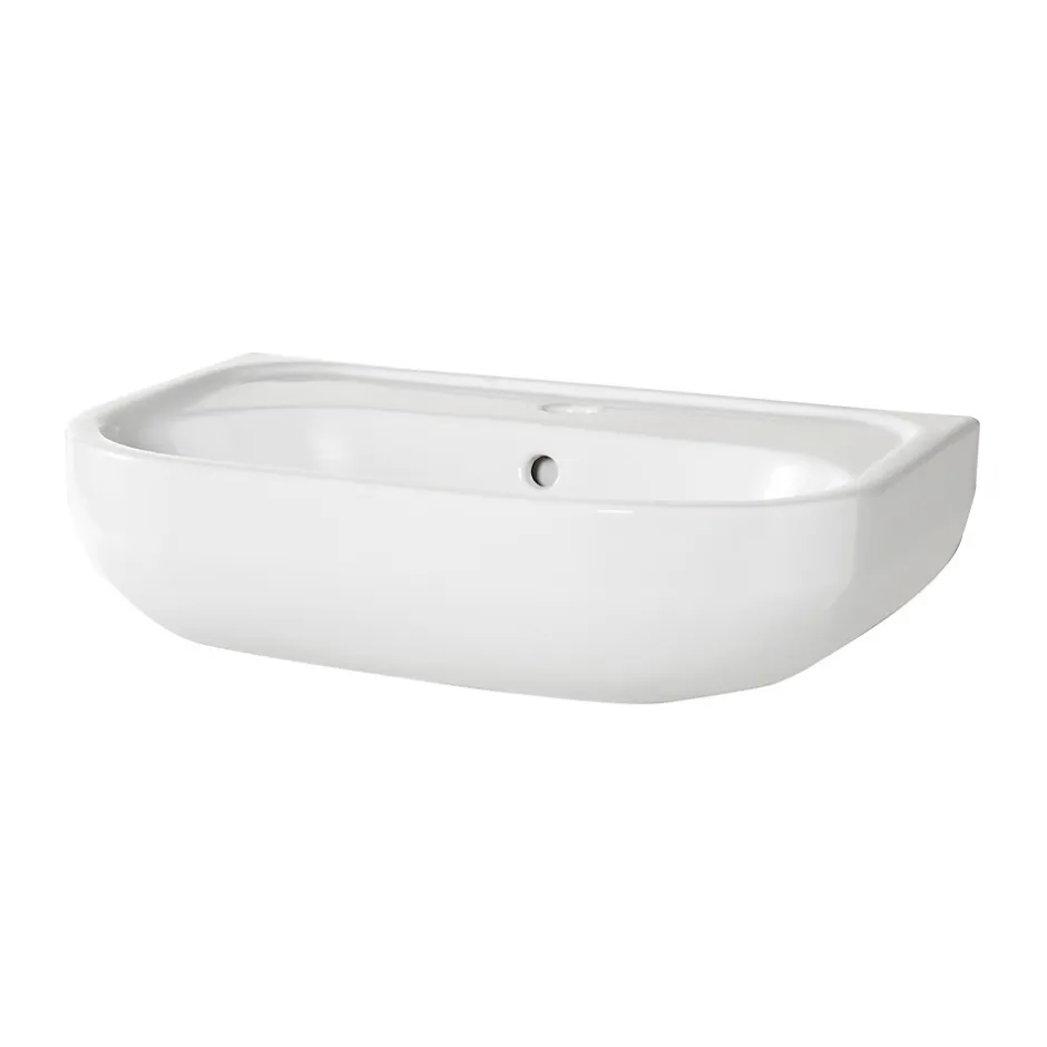 GoodHome Lavabo en céramique blanche l.57 cm Cavally* Lavabo