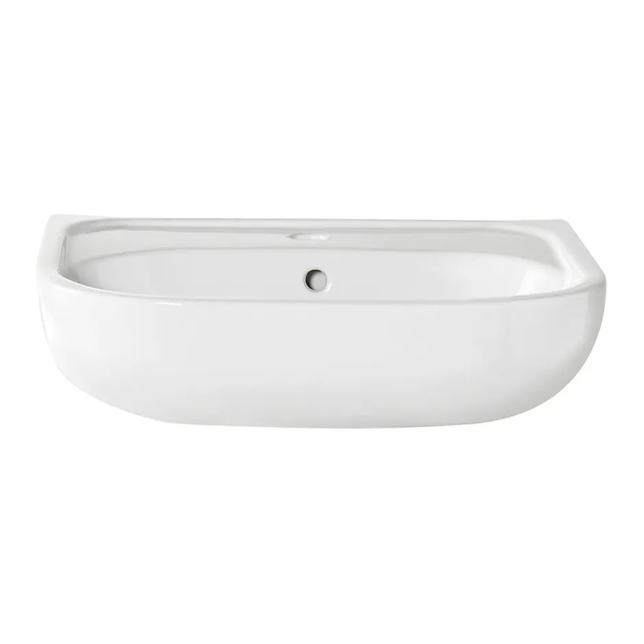 GoodHome Lavabo en céramique blanche l.57 cm Cavally* Lavabo