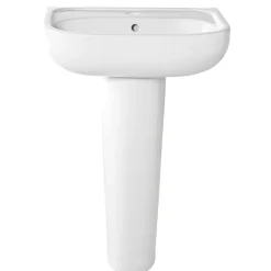 GoodHome Lavabo en céramique blanche l.57 cm Cavally* Lavabo