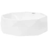 Ml-Design Lavabo en céramique pour salle de bain lavabo en forme de diamant 42x13,5 cm
