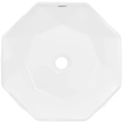 Ml-Design Lavabo en céramique pour salle de bain lavabo en forme de diamant 42x13,5 cm