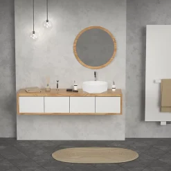 Ml-Design Lavabo en céramique pour salle de bain lavabo en forme de diamant 42x13,5 cm