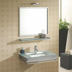 Wikao Lavabo en verre Opal - Coloris Argent