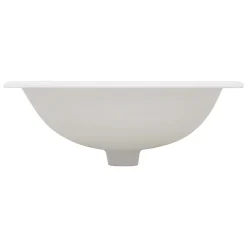 Luxebath Lavabo encastré céramique blanc brillant ovale avec bonde vidange 57x48,5x19,5cm* Vasque À Encastrer