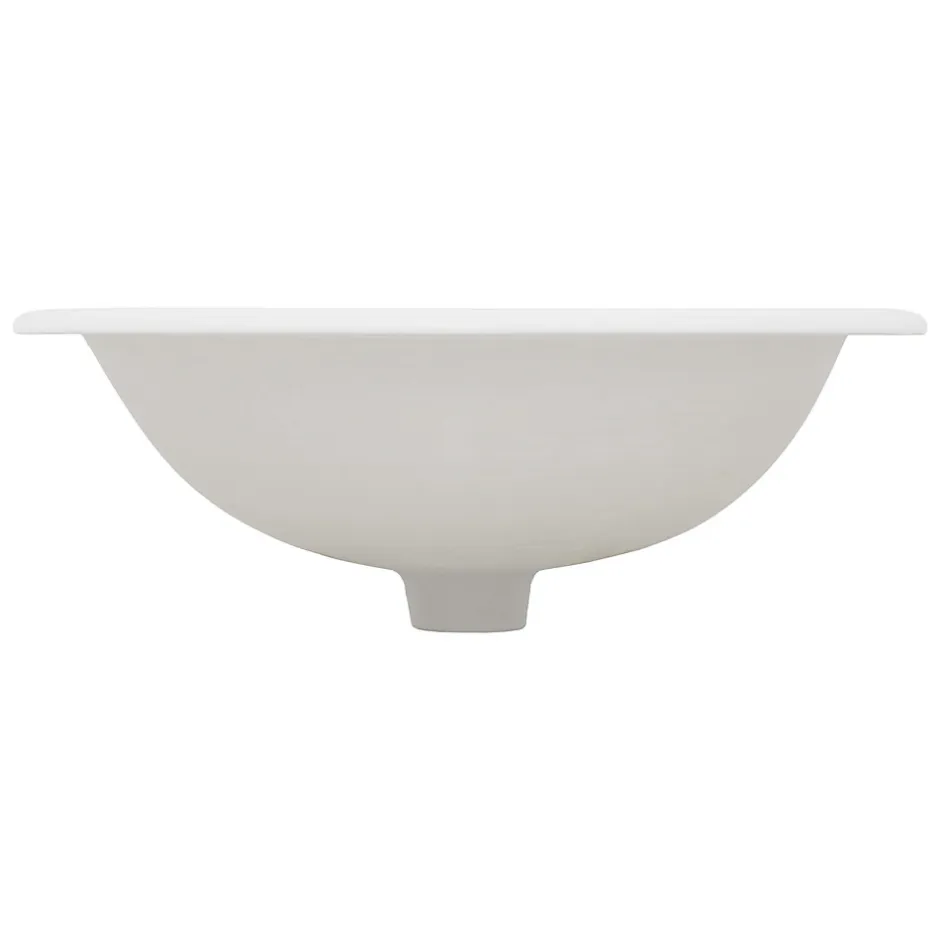 Luxebath Lavabo encastré céramique blanc brillant ovale avec bonde vidange 57x48,5x19,5cm* Vasque À Encastrer