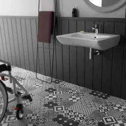 Planète Bain Lavabo ergonomique PMR 66 cm Blanc simple
