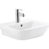 Sanindusa Lavabo mural céramique traditionnelle Look 50x41 blanc (robinet et vidage non inclus)* Lavabo