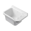 Intec Lavabo Mural en Résine Blanc 50 x 32 cm Vasque Suspendue Anti-chocs - Evier Lave-Mains Salle de Bain WC Garage Buanderie